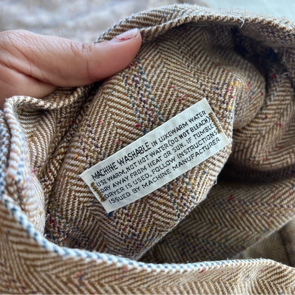 Vintage Y2K Low Rise Tweed Plaid Trousers - Picture 6 of 9